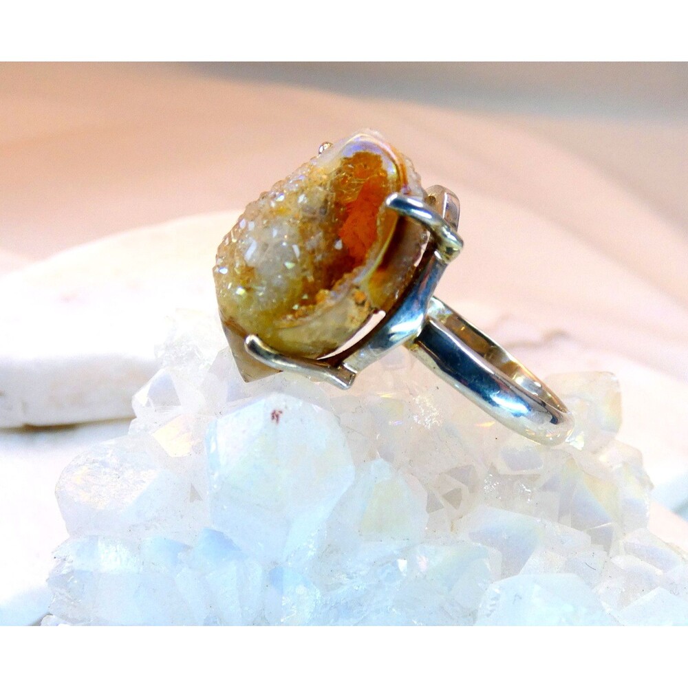 Spiralite Fossilized Quartz Crystal Shell Sterlin… - image 8